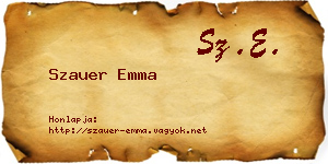 Szauer Emma névjegykártya